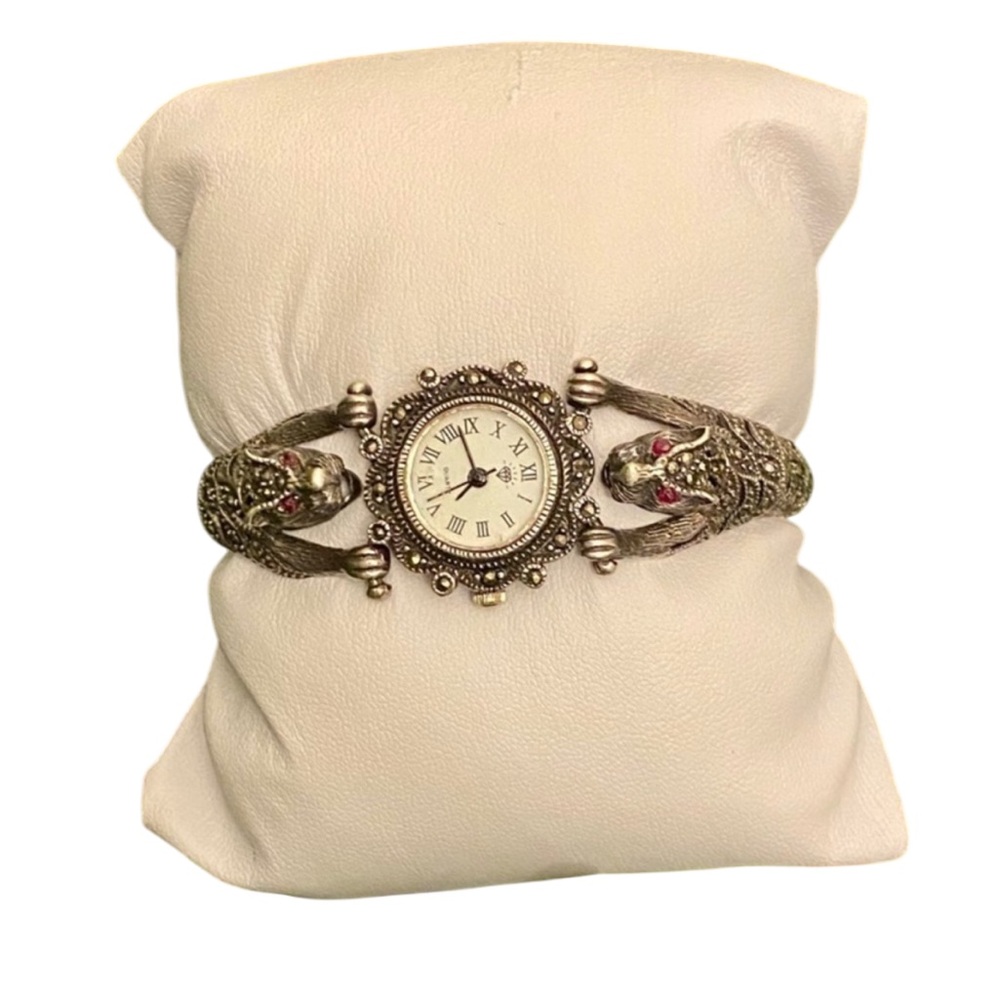 Sterling silver marcasit watch dragon hallmark 925